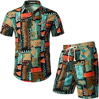 Men's Vintage Geometric Two-Piece Outfit