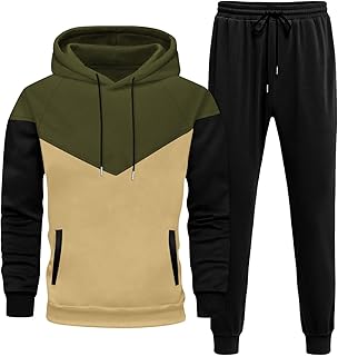 Men’s Colorblock Hoodie and Sweatpants Set