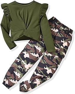 Girls' Camouflage Two-Piece Outfit