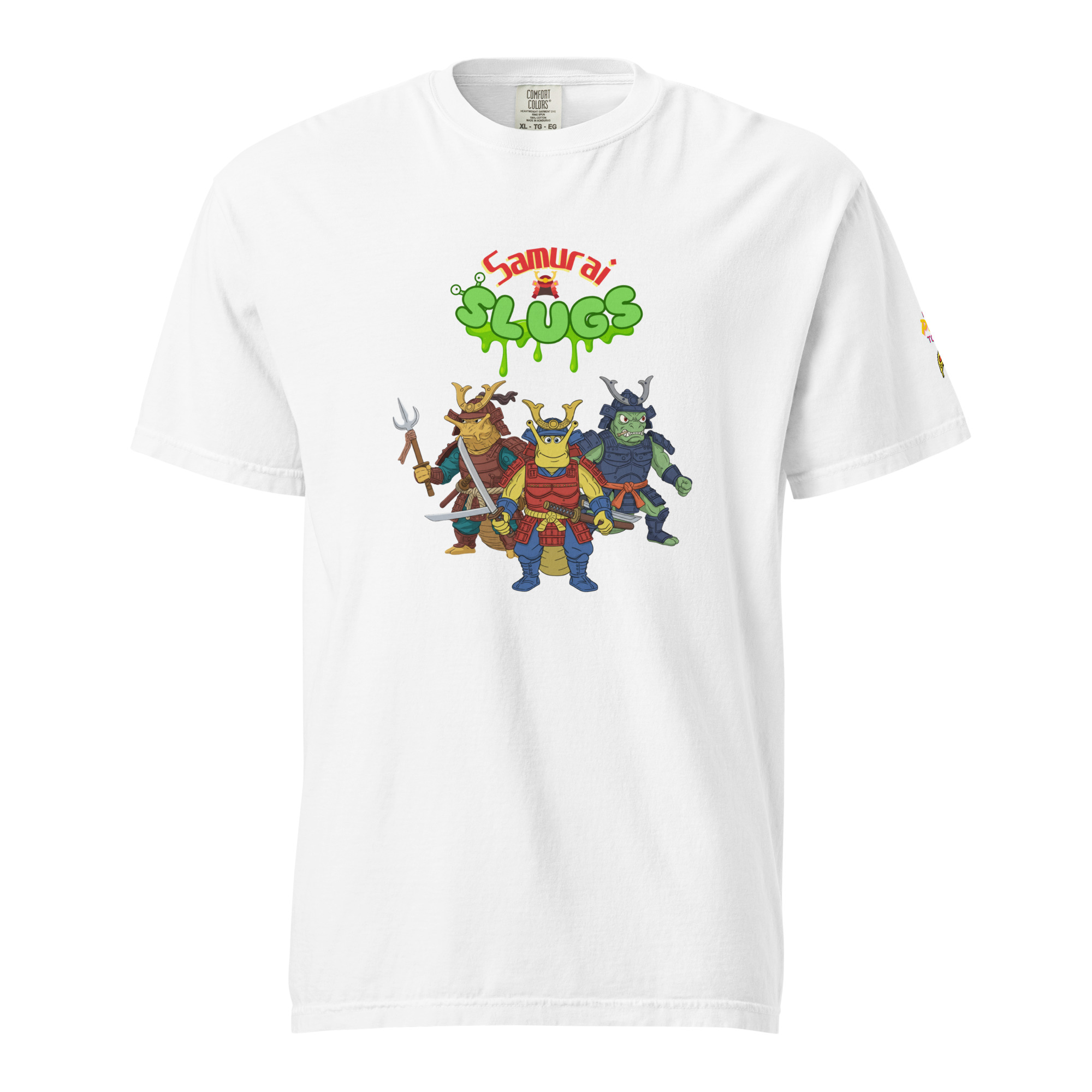 Samurai Slugs Cartoon Crew T-shirt - Unisex garment-dyed heavyweight t-shirt