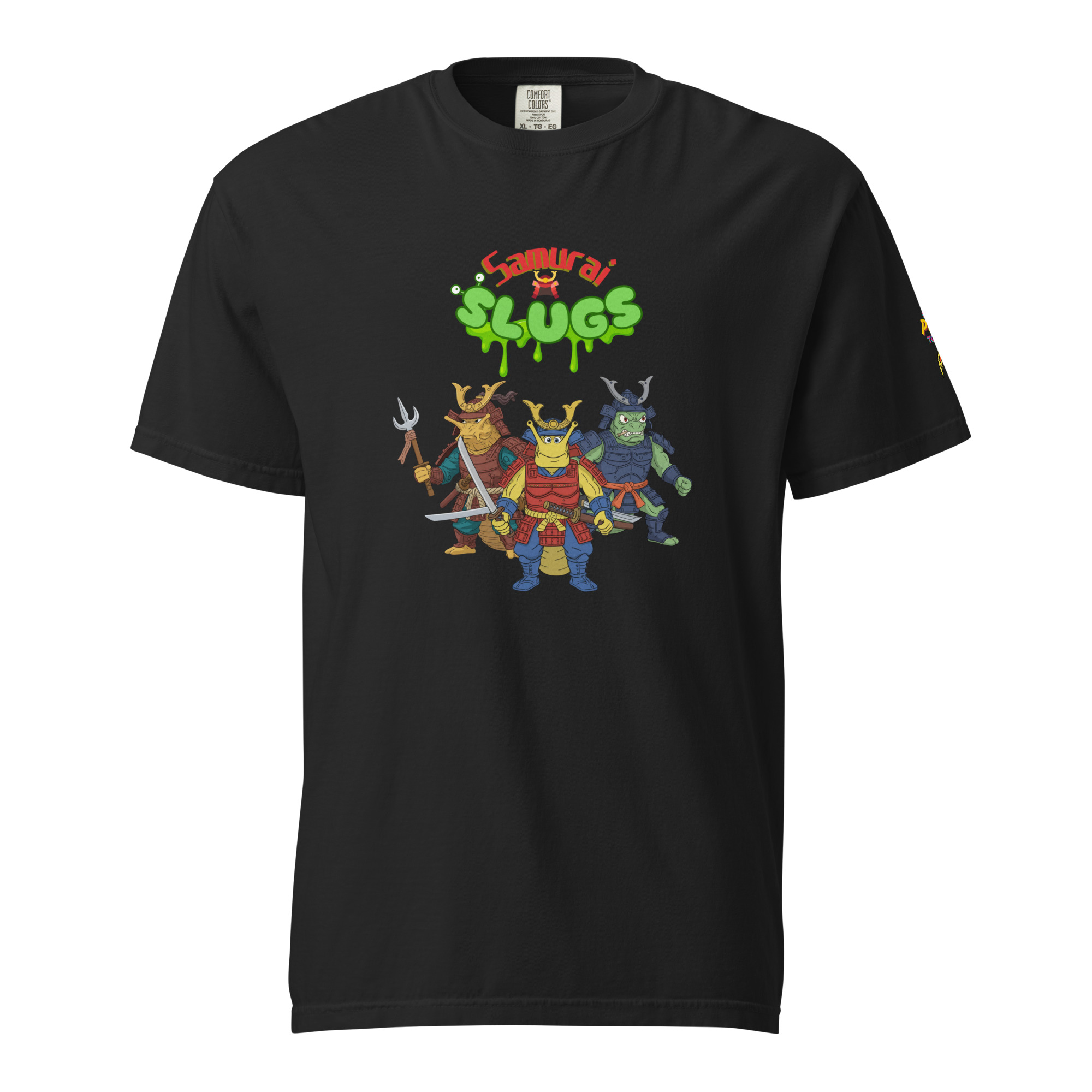 Samurai Slugs Cartoon Crew T-shirt - Unisex garment-dyed heavyweight t-shirt