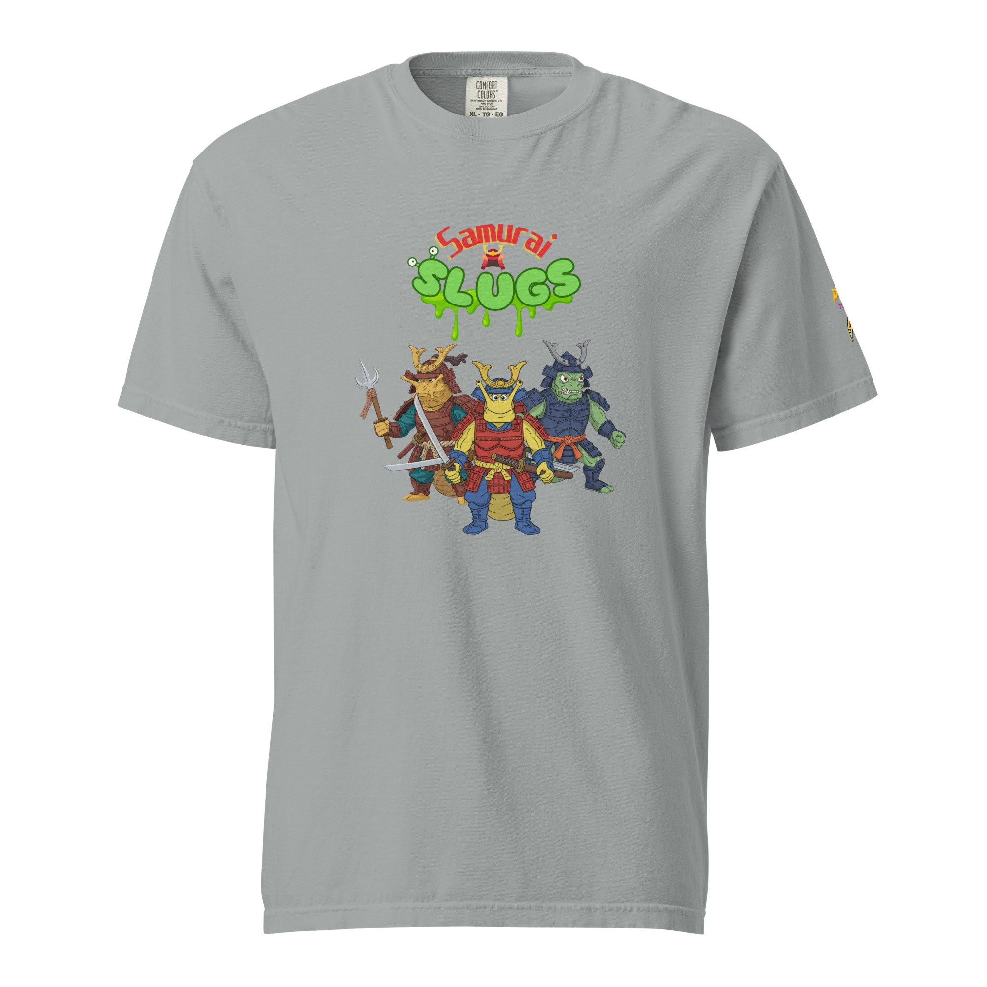 Samurai Slugs Cartoon Crew T-shirt - Unisex garment-dyed heavyweight t-shirt