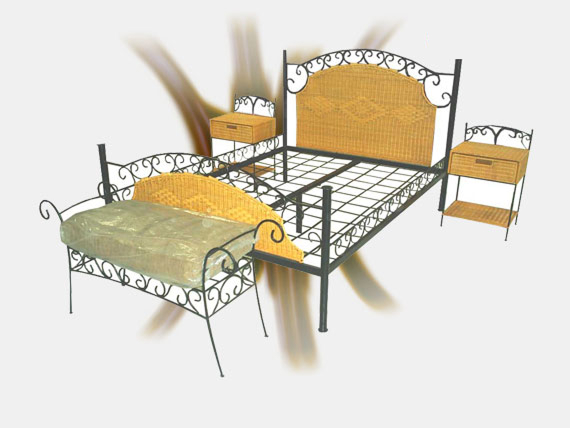 Wrought Iron Bed Set