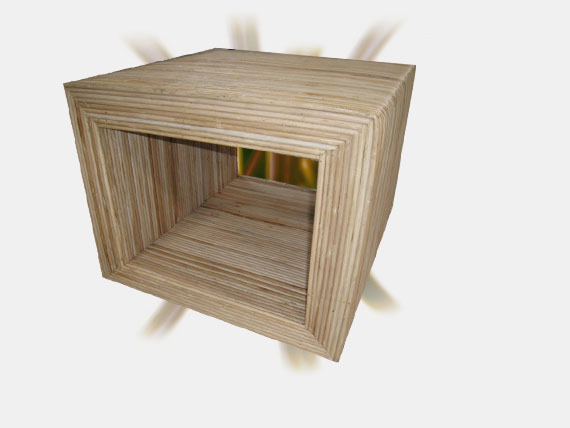 Wooden Cube Shelf