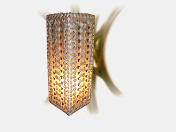 Handcrafted Seashell Wall Lamp