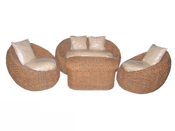 Woven Rattan Sofa Set