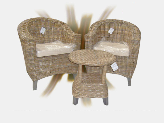 Wicker Chair and Table Set