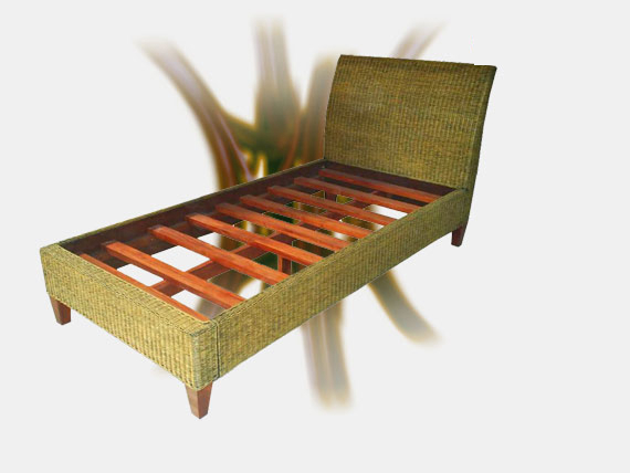 Woven Rattan Bed Frame