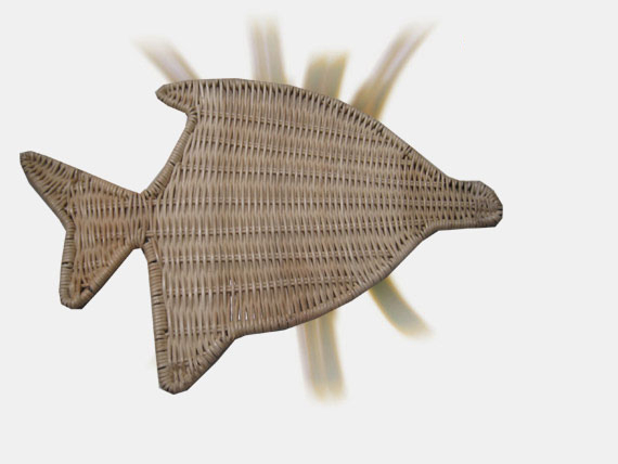 Natural Rattan Fish Wall Decor