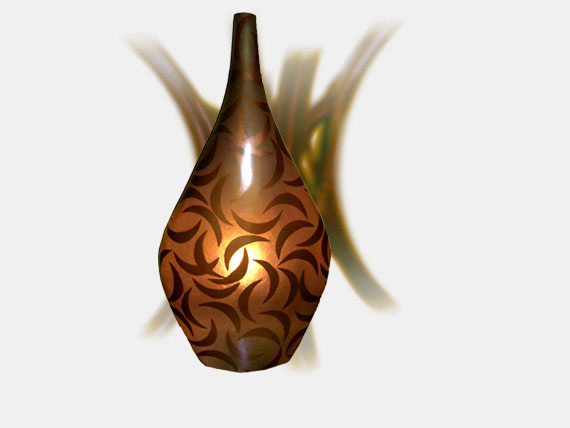 Decorative Patterned Vase Lamp