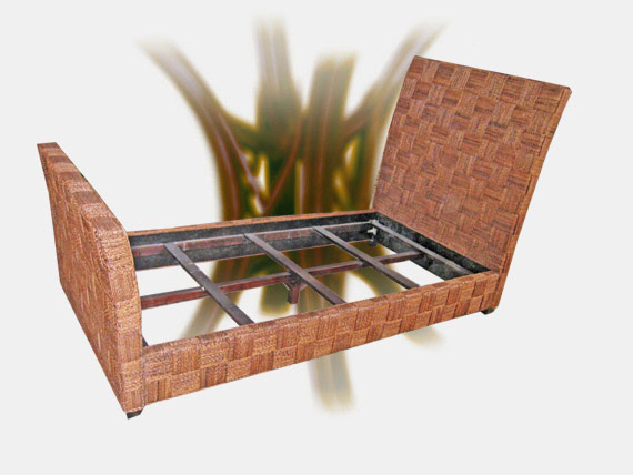 Wicker Single Bed Frame