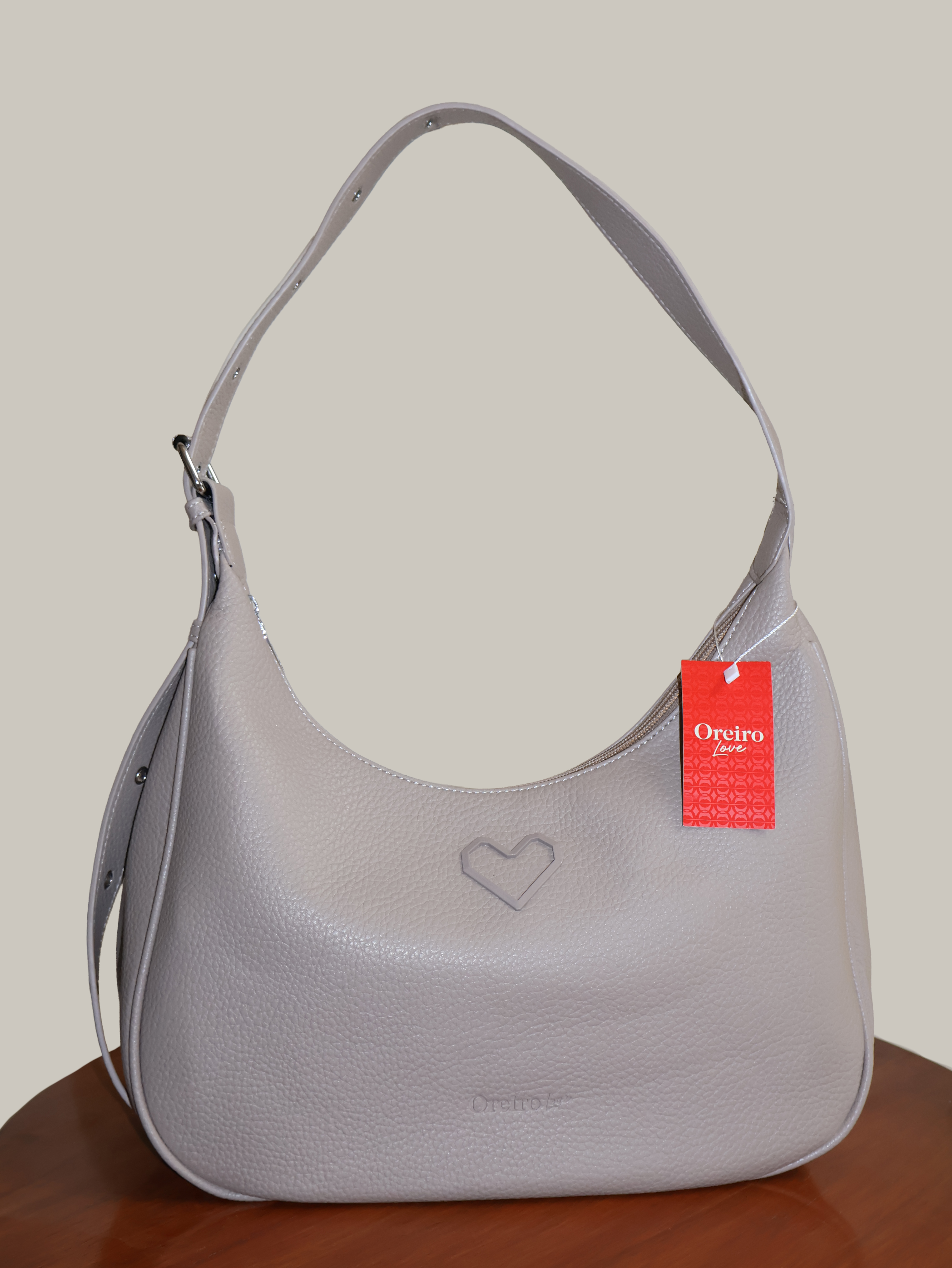 Cartera Oreiro Love gris