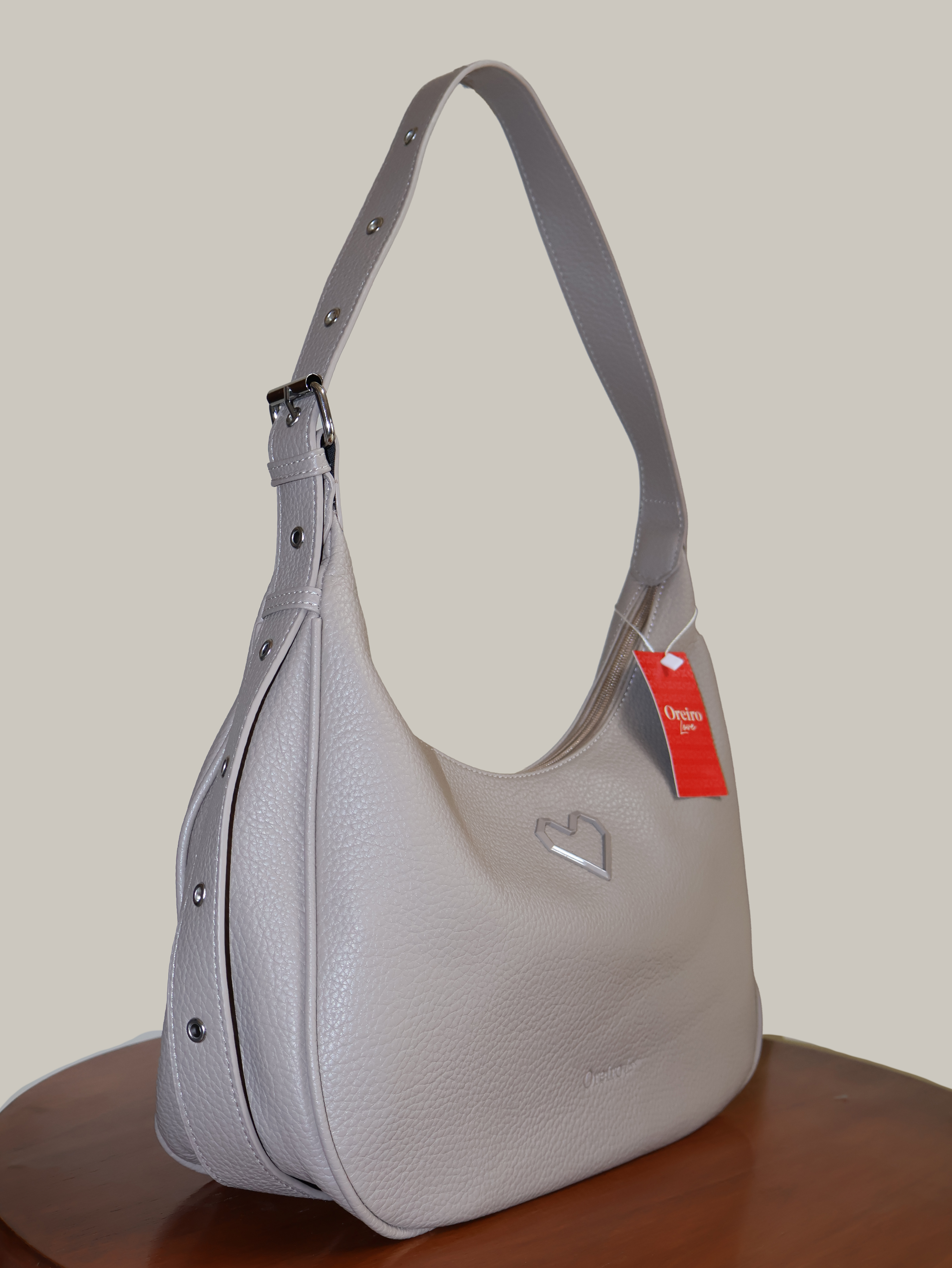 Cartera Oreiro Love gris