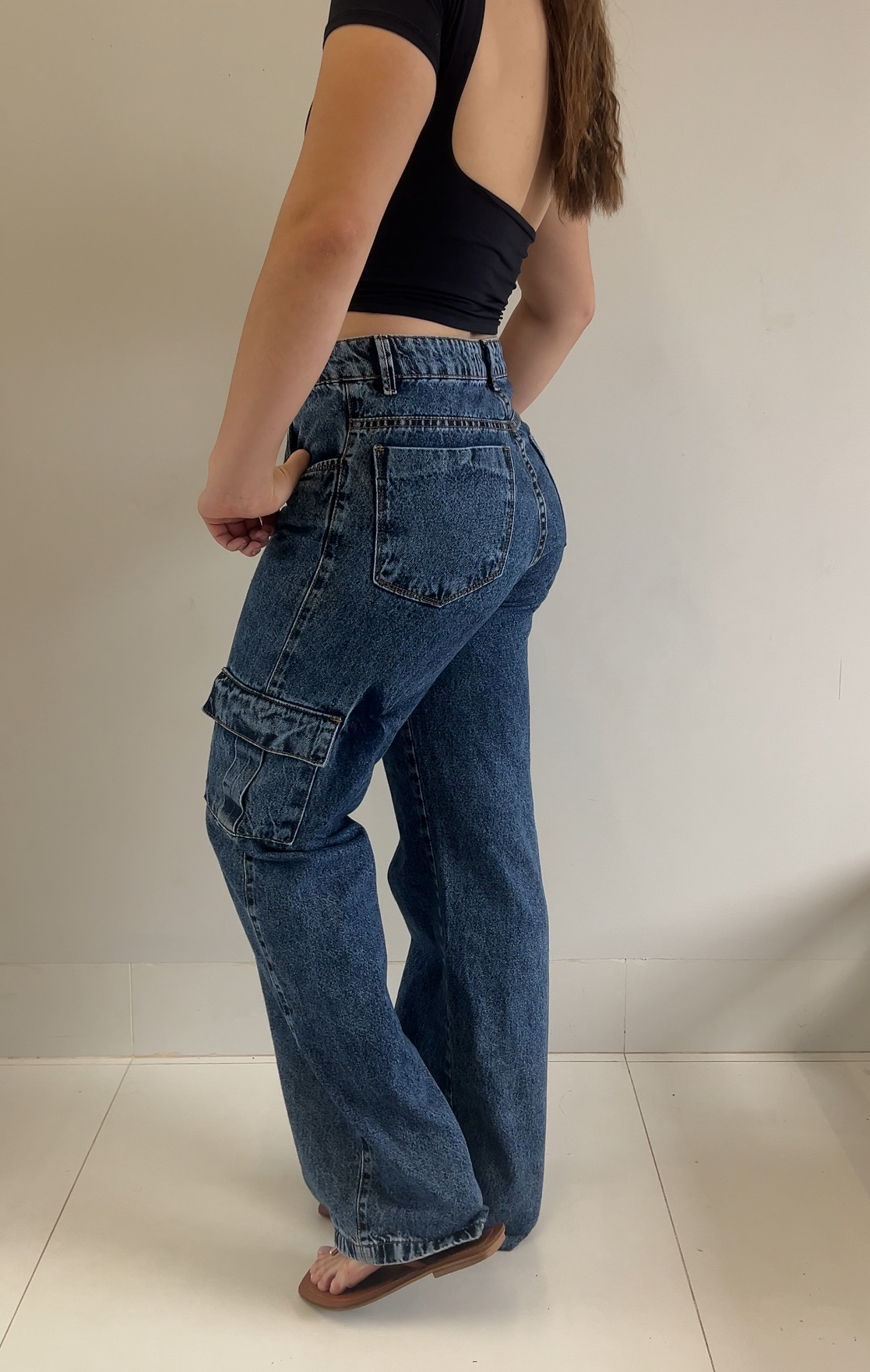 Calça Cargo Azul - Serena