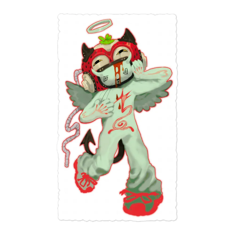 Anime Cat Angel Sticker