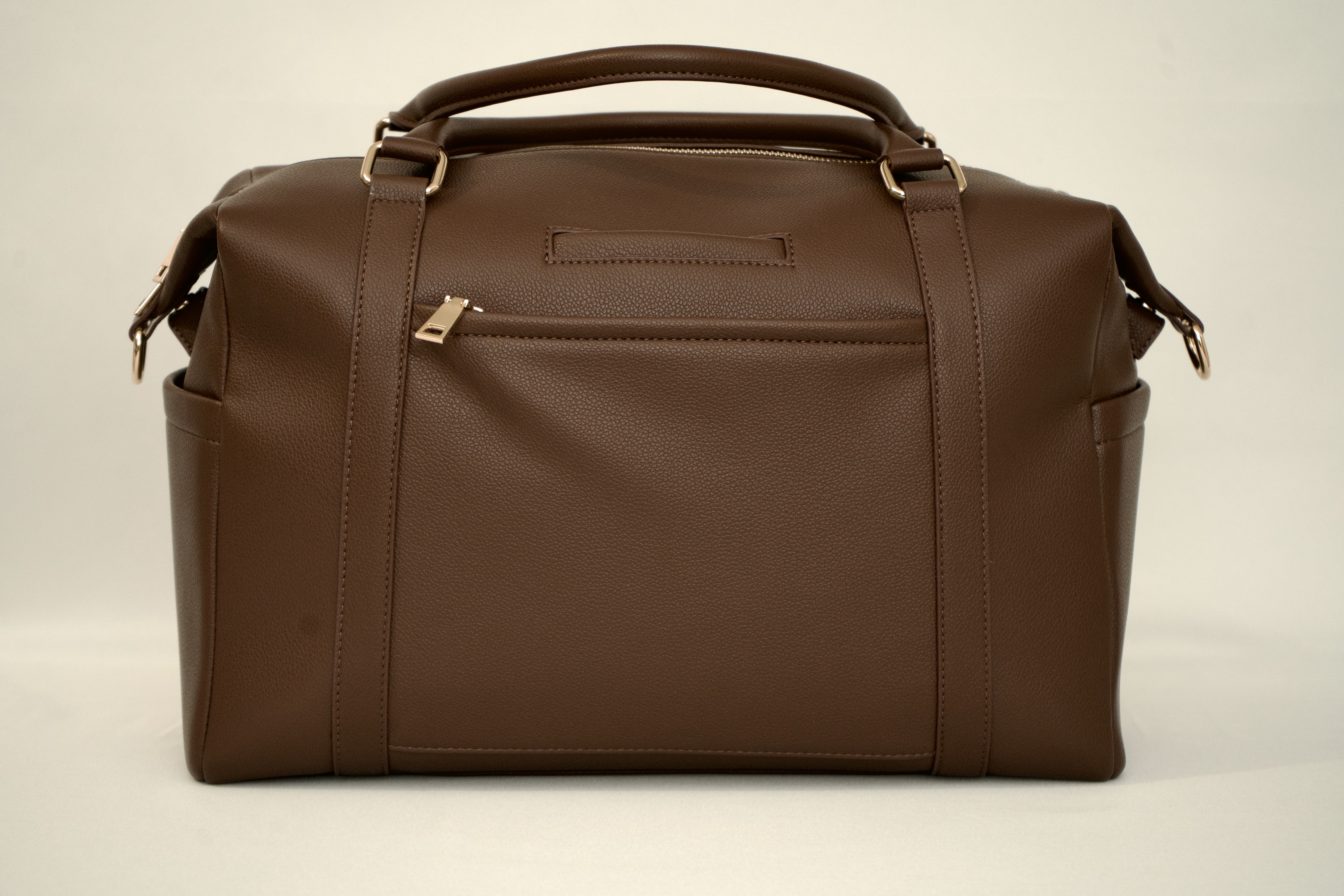 Infantella Baby Changing Bag | Vegan Leather - Walnut 