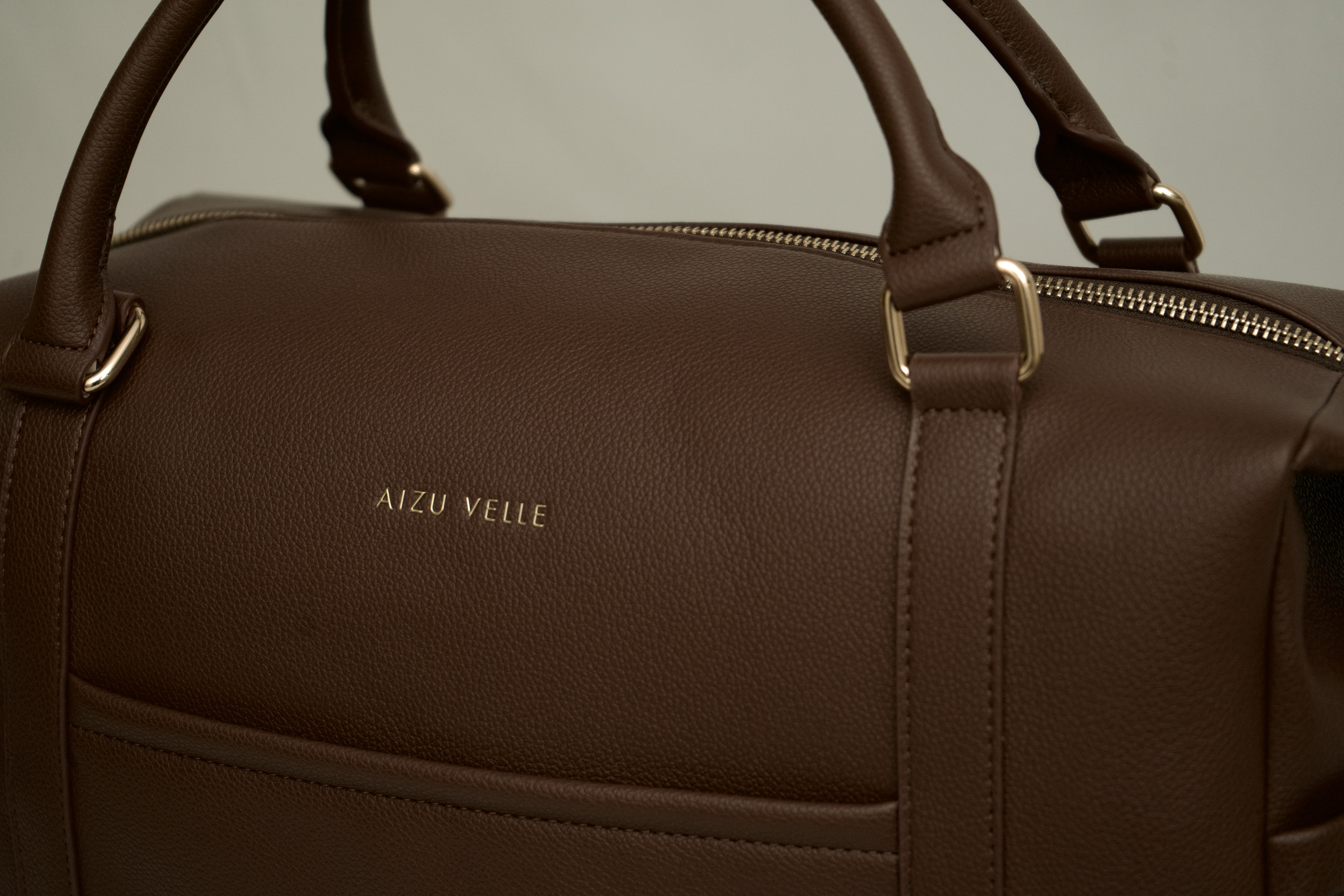 Infantella Baby Changing Bag | Vegan Leather - Walnut 