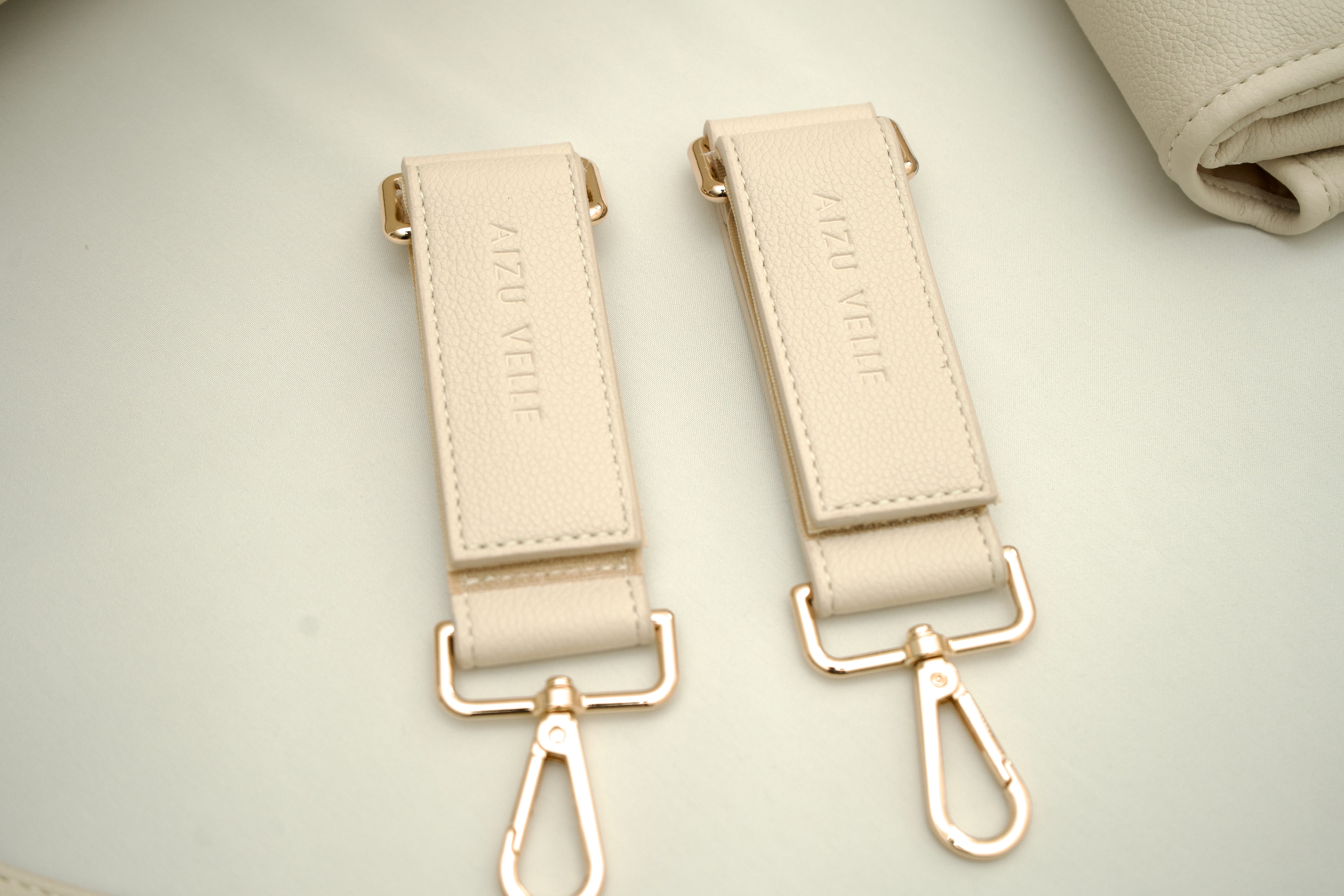 Infantella Pram Clips | Vegan Leather - Almond