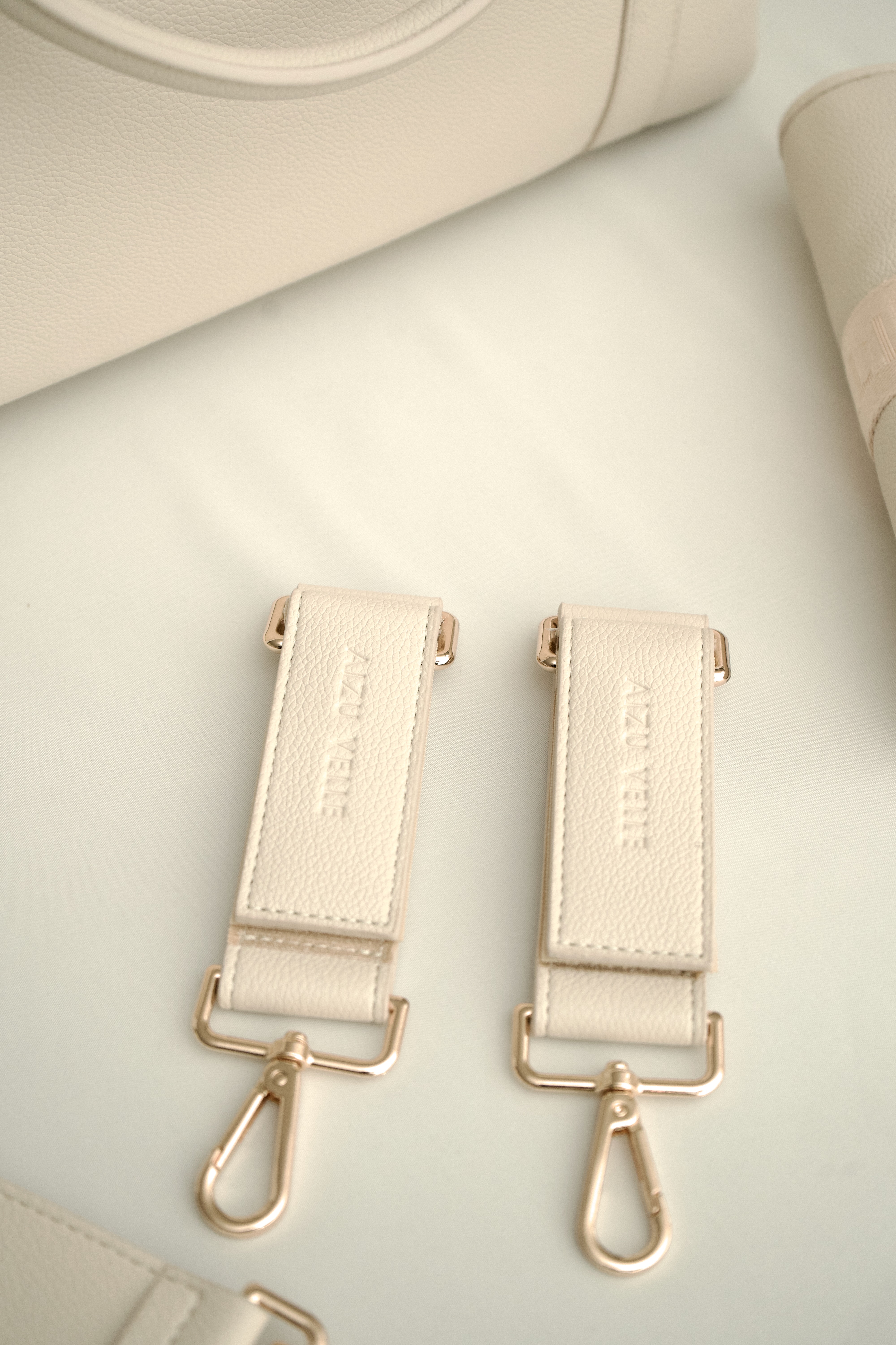 Infantella Pram Clips | Vegan Leather - Almond