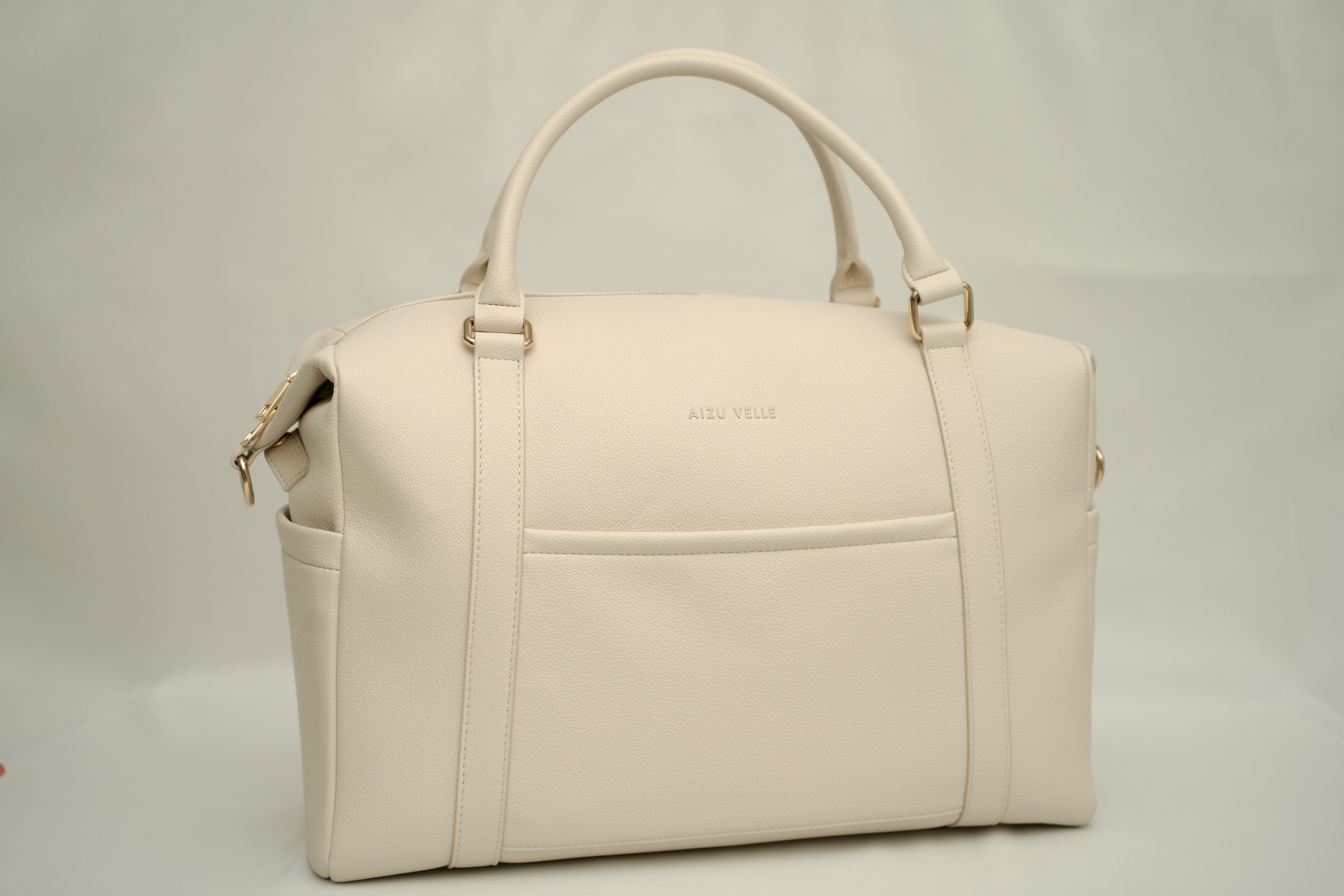 Infantella Baby Changing Bag | Vegan Leather - Almond