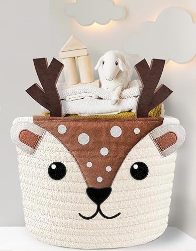 Organize in Style - Cool Friends & Clever Storage - Deer Baskets Make Clean-Up Fun!