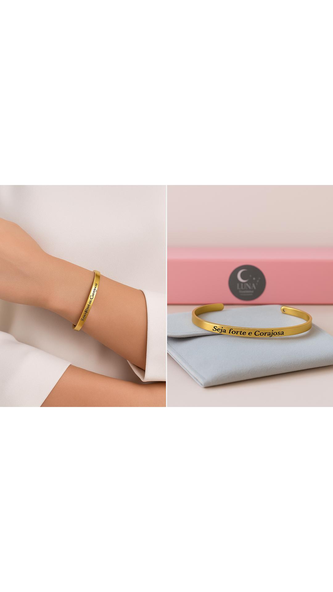 Pulseira dourada personalizada