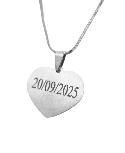 Colar de coração personalizado