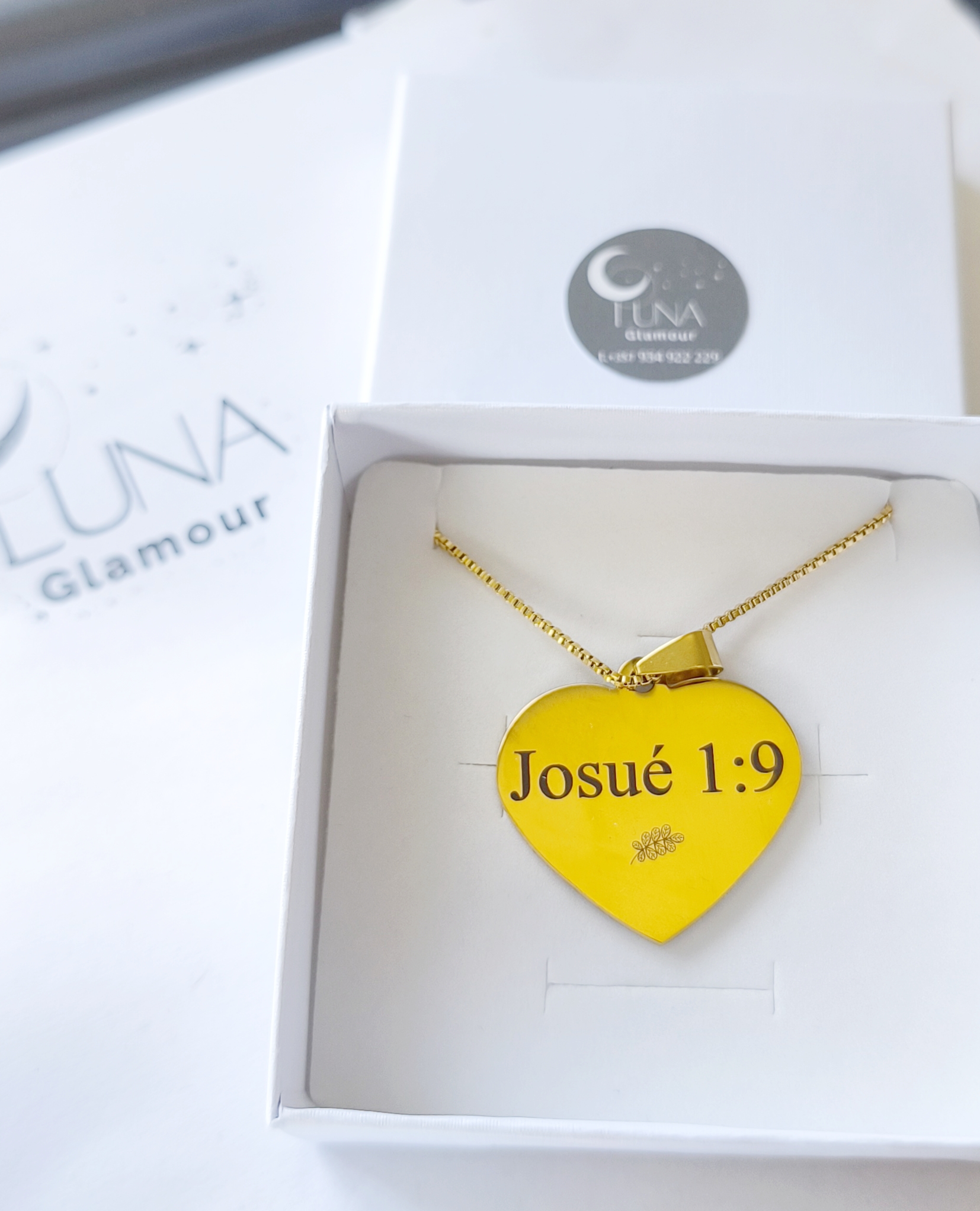 Colar coração personalizado dourado