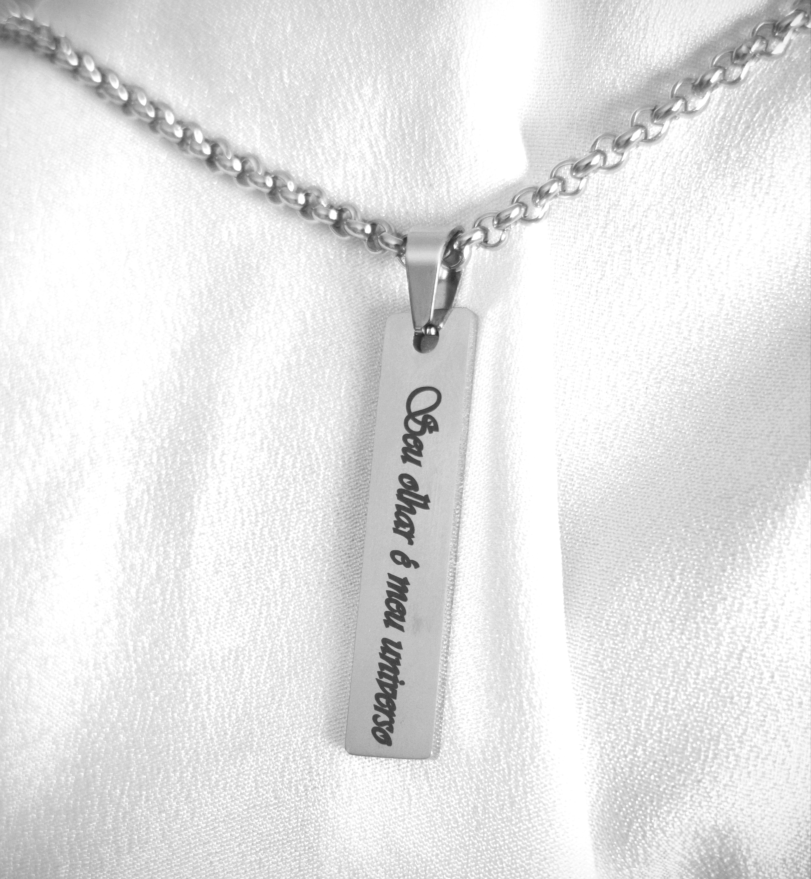 Colar Masculino personalizado em aço inox