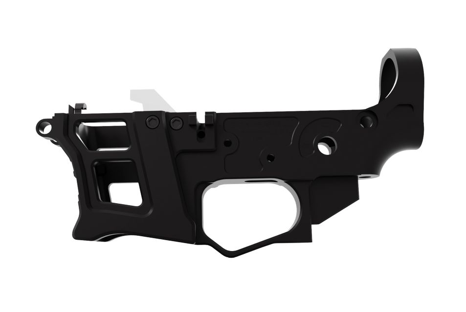 Lead Star Arms Skeletonized PCC LSA-9 AR-9 Stripped Lower Receiver, Black