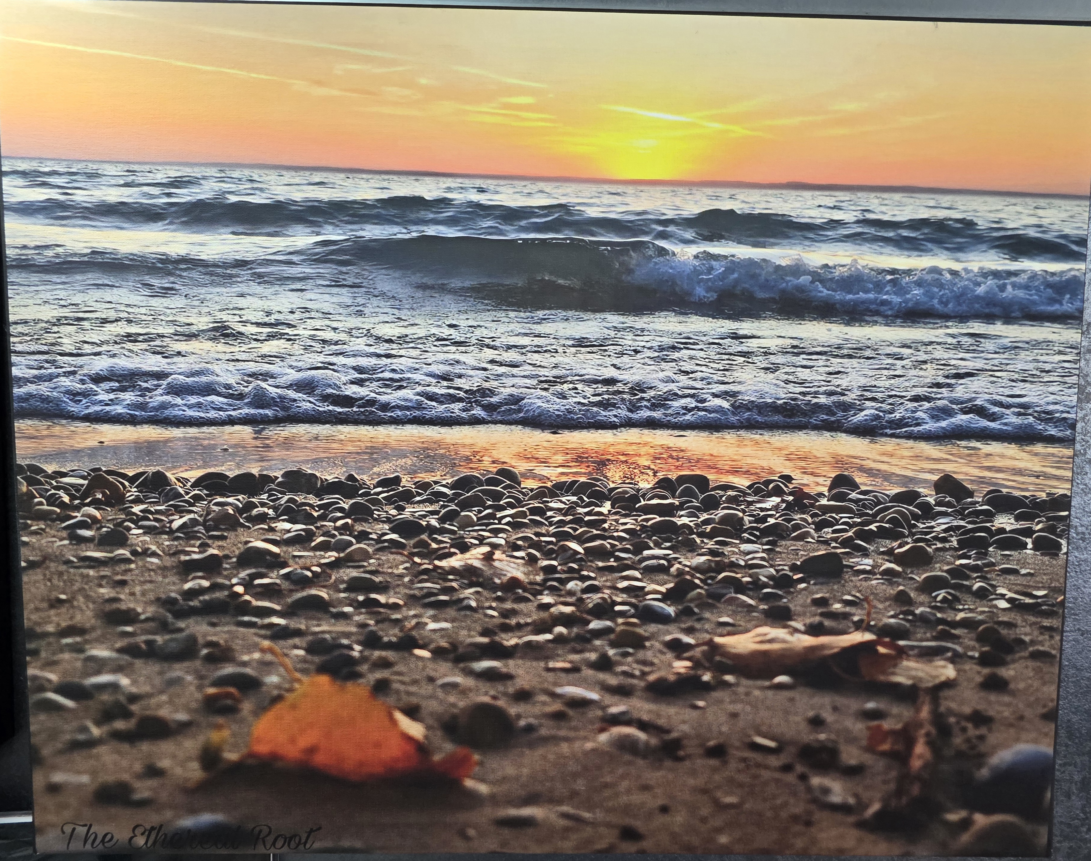 Nature's Snapshots Lake Michigan Autumn Sunset Canvas Print