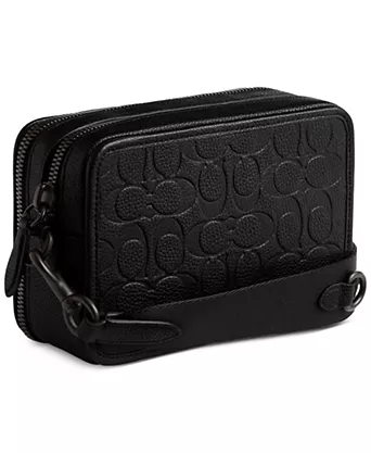 Coach Signature Embossed Leather Crossbody Bag