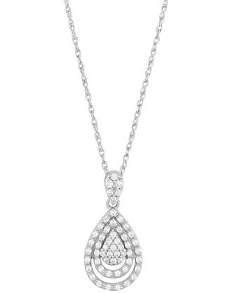 Diamond Teardrop Pendant Necklace