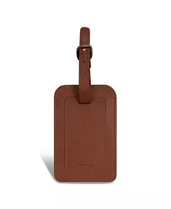 Leather luggage tag