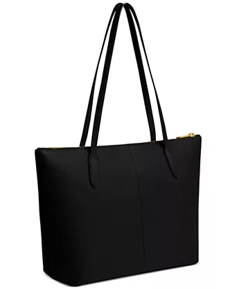 Black Leather Tote Bag