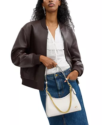 White Leather Shoulder Bag
