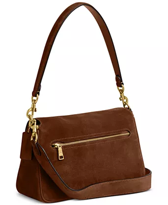 Brown Suede Shoulder Bag