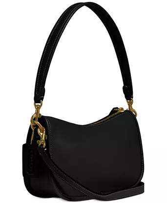 Coach Black Leather Shoulder Bag