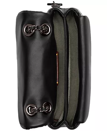 Black Leather Chain Shoulder Bag