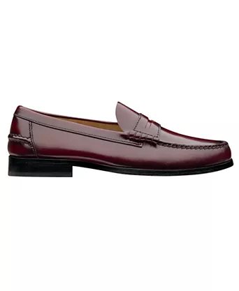 Men's Burgundy Leather Loafer