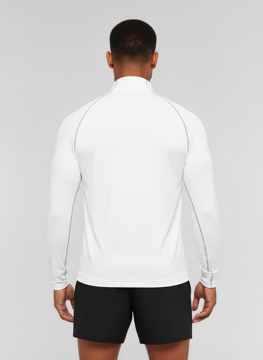 Camisa manga longa RUSH - branca e prata