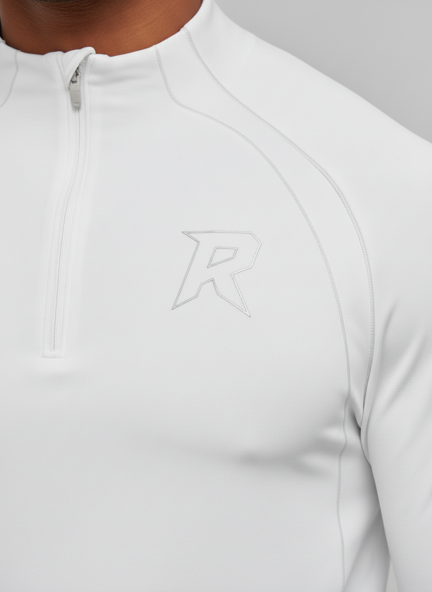 Camisa manga longa RUSH - branca e prata