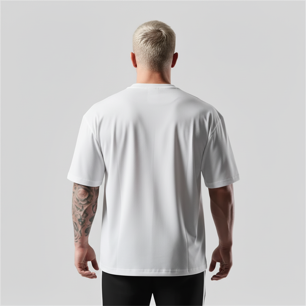Camiseta Oversized Masculina branca - Logo R preto