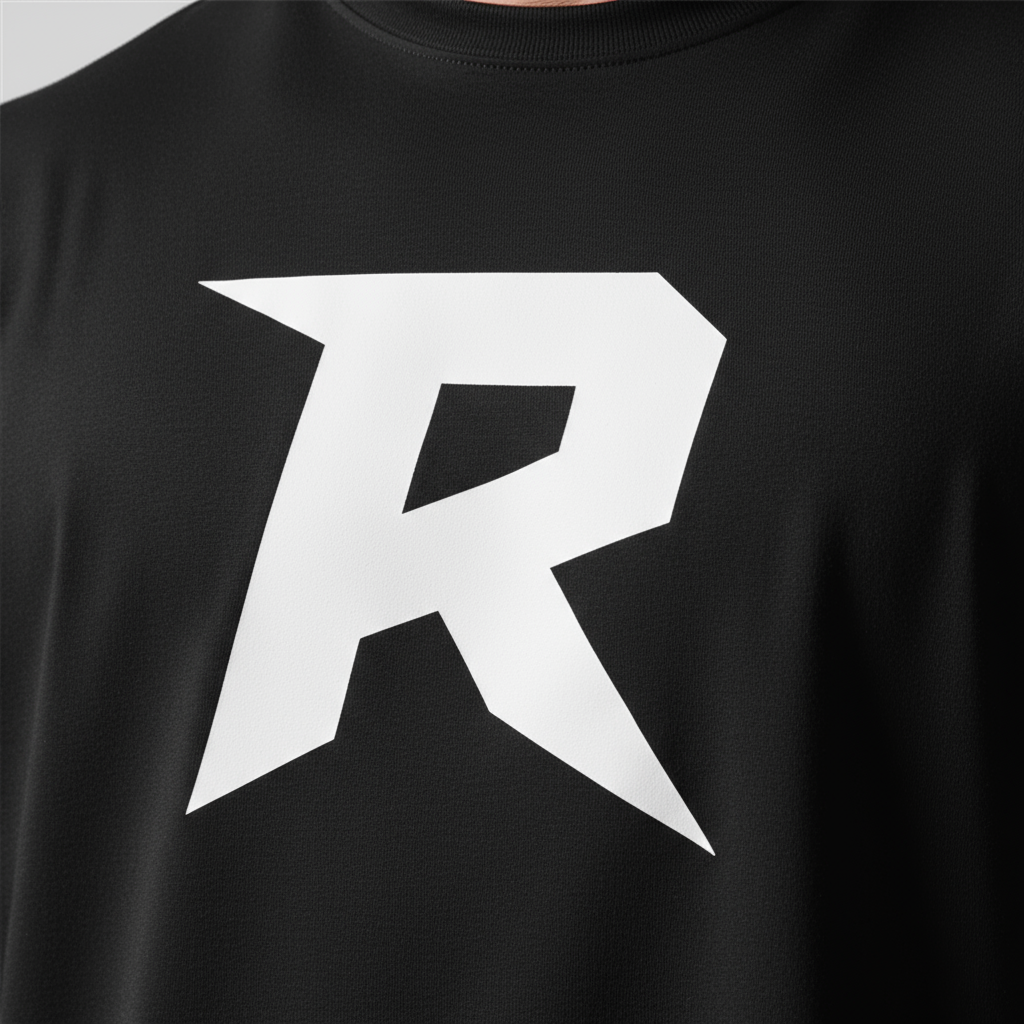 Camiseta Oversized Masculina preta - Logo R branco