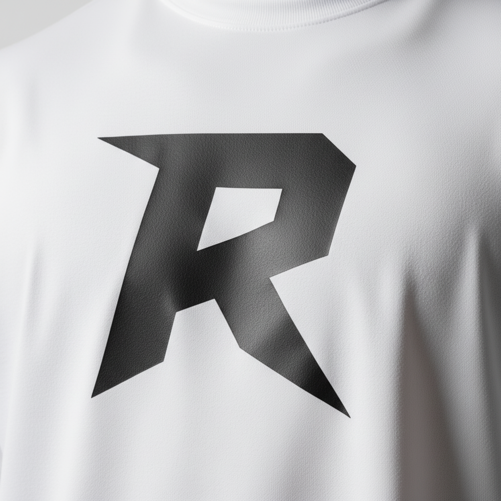 Camiseta Oversized Masculina branca - Logo R preto