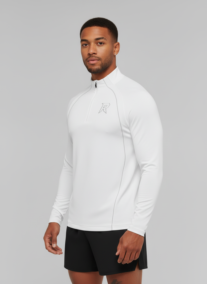 Camisa manga longa RUSH - branca e prata