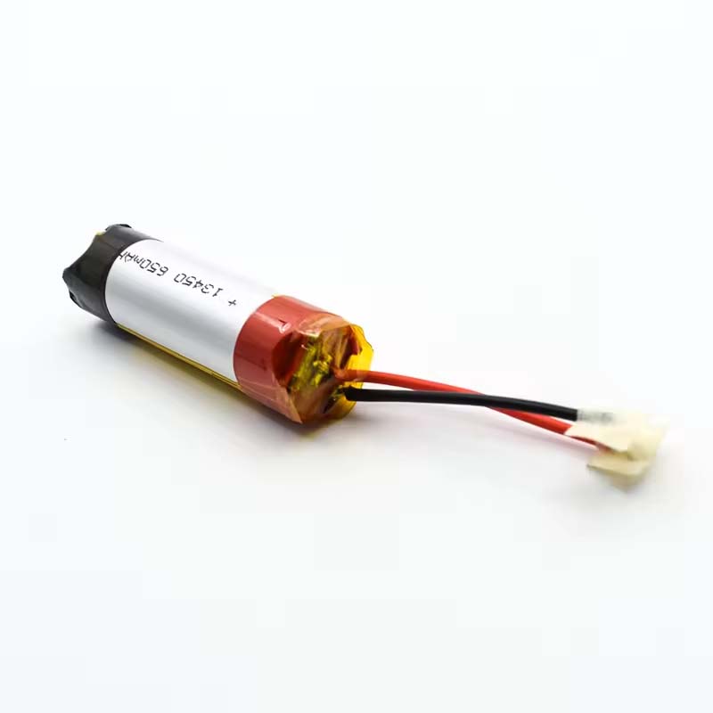 13450 3.7V 650mAh Cylindrical Li-ion Battery with Wires