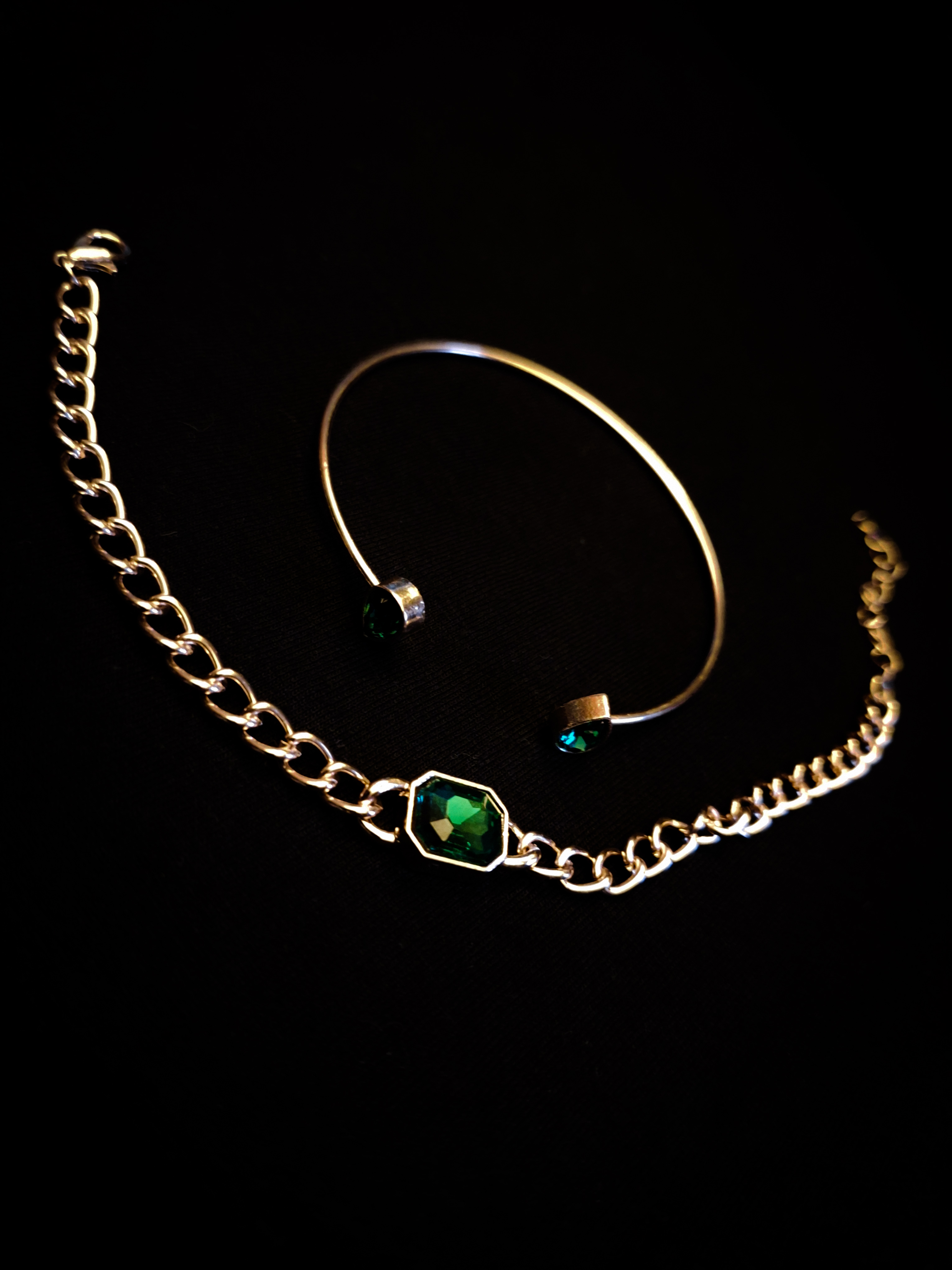 Pulseira Herança Esmeralda & Bracelete Aurora Verde