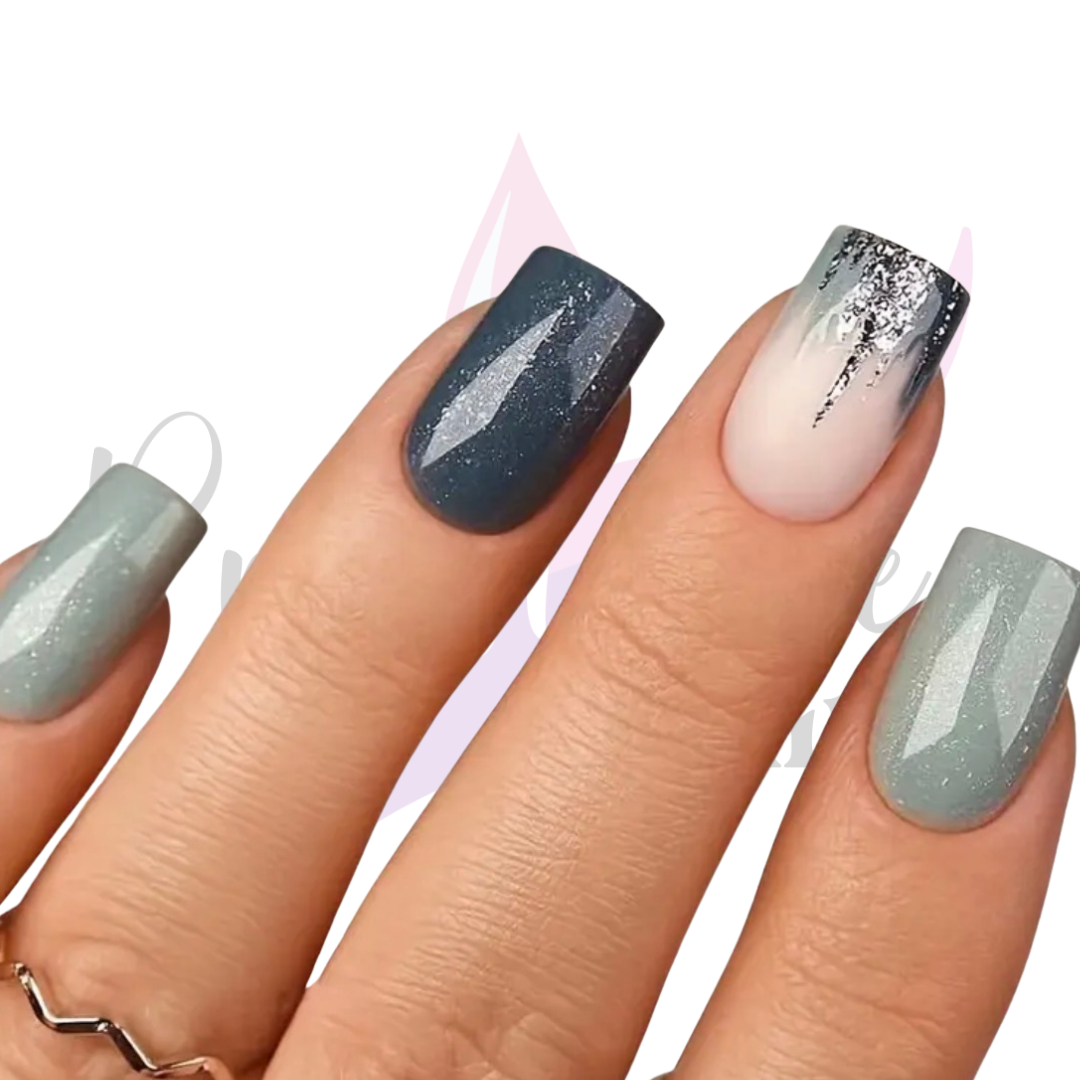 Elegant Gradient Press-On Nails