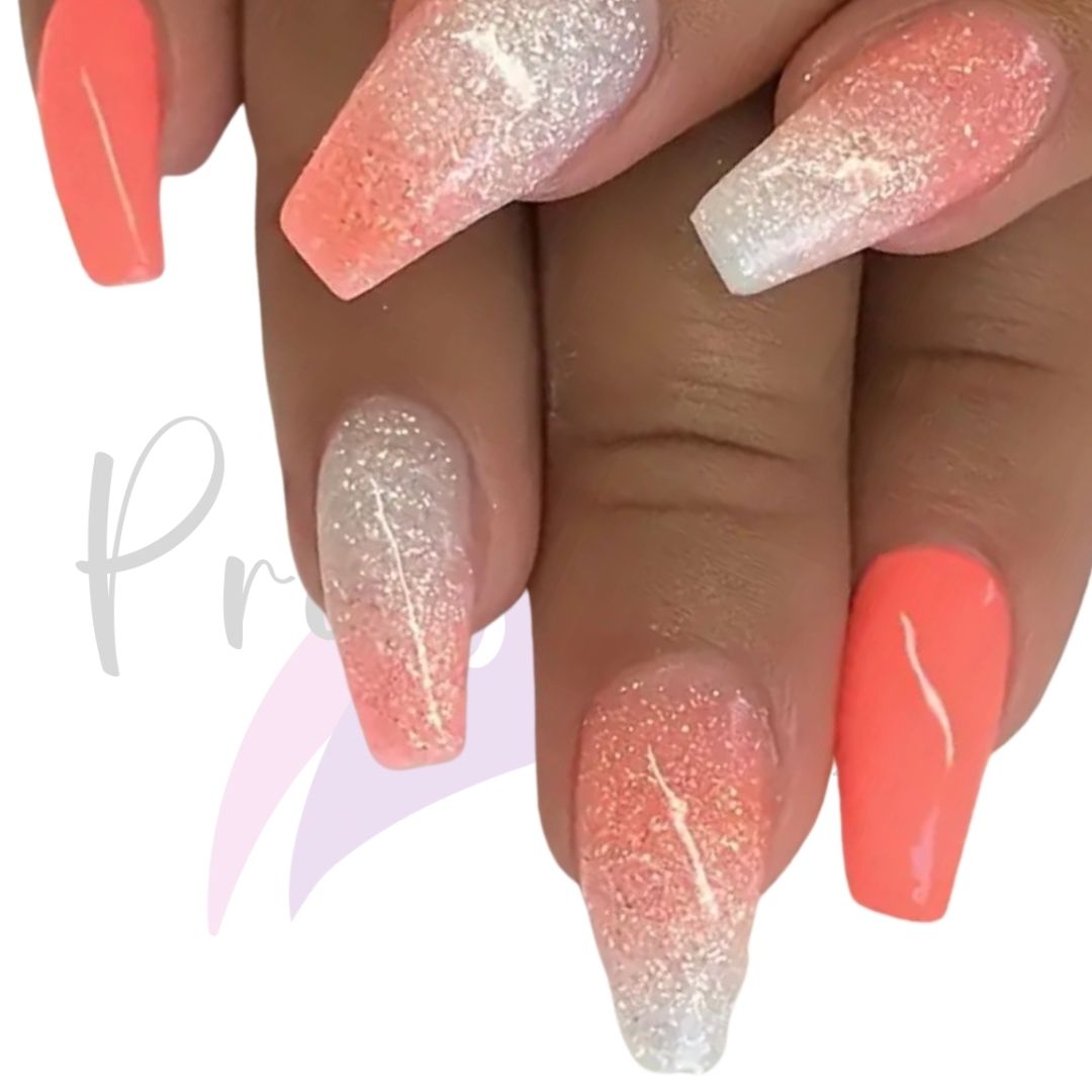 Ombre Glitter Acrylic Nails
